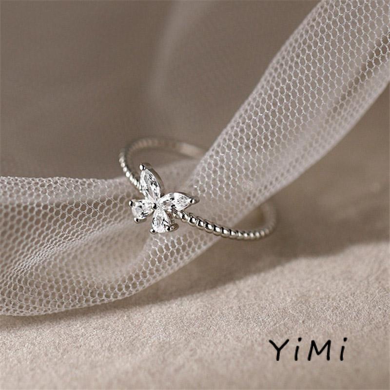 Nhẫn Hình Bướm Đính Đá Đơn Giản Thời Trang Cho Nữ