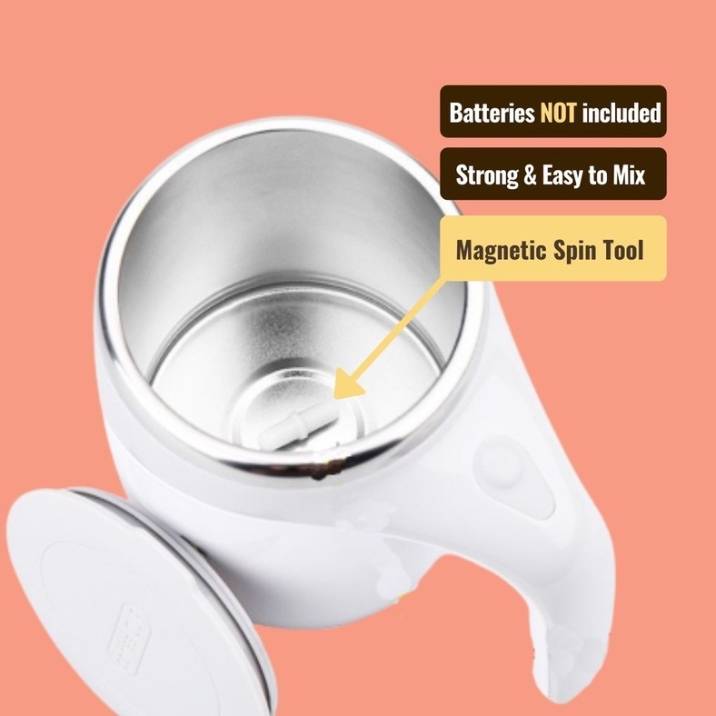 380ML khuấy tự động ly cafe Cốc quay từ tính , inox 304 380ml cốc giữ nhiệt thông minh