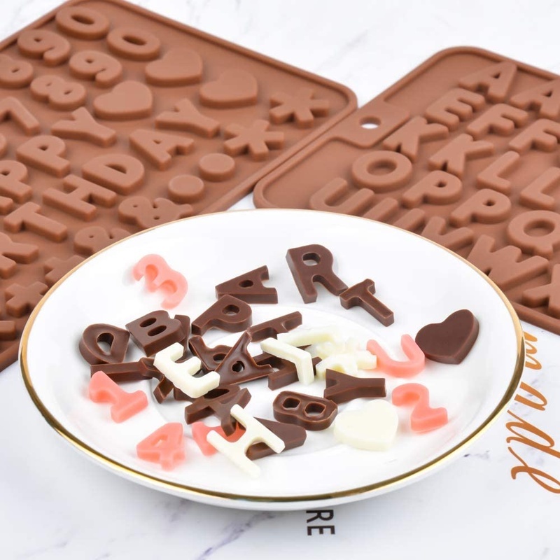 Khuôn Silicone Làm Bánh Tạo Hình 26 Chữ Cái Và Số Độc Đáo Tiện Dụng