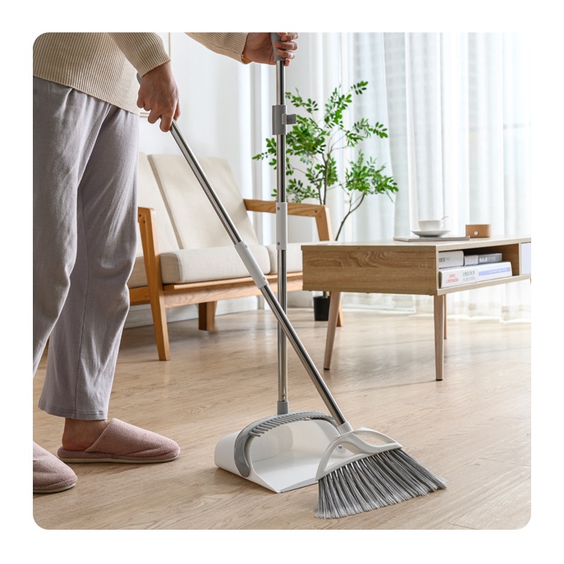 Bộ Chổi Và Đồ Hốt Rác Bằng Lông Mềm Gấp Gọn Tiện Dụng