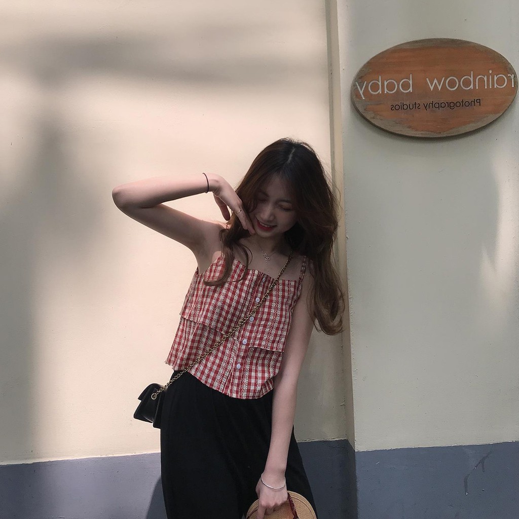 ÁO DÂY CARO 2 TẦNG