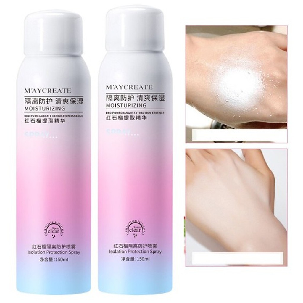 Xịt Chống Nắng Trắng Da Maycreate  150ml Nội Địa Trung, Chống Nắng Body Hiệu Quả, Bật Tông Sau Sử Dụng XCN1 VENISA