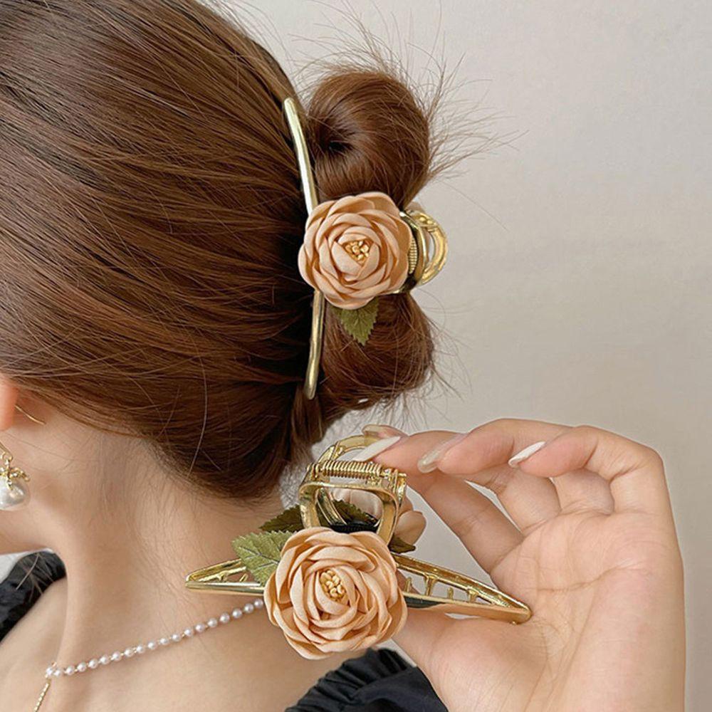 ROSE Kẹp Tóc Hoa Hồng Thời Trang Cho Nữ
