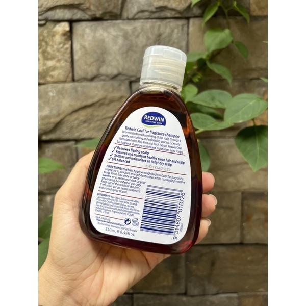DẦU GỘI GIẢM GÀU NẤM NHỜN REDWIN COAL TAR TEA TREE ÚC 250ML CHÍNH HÃNG