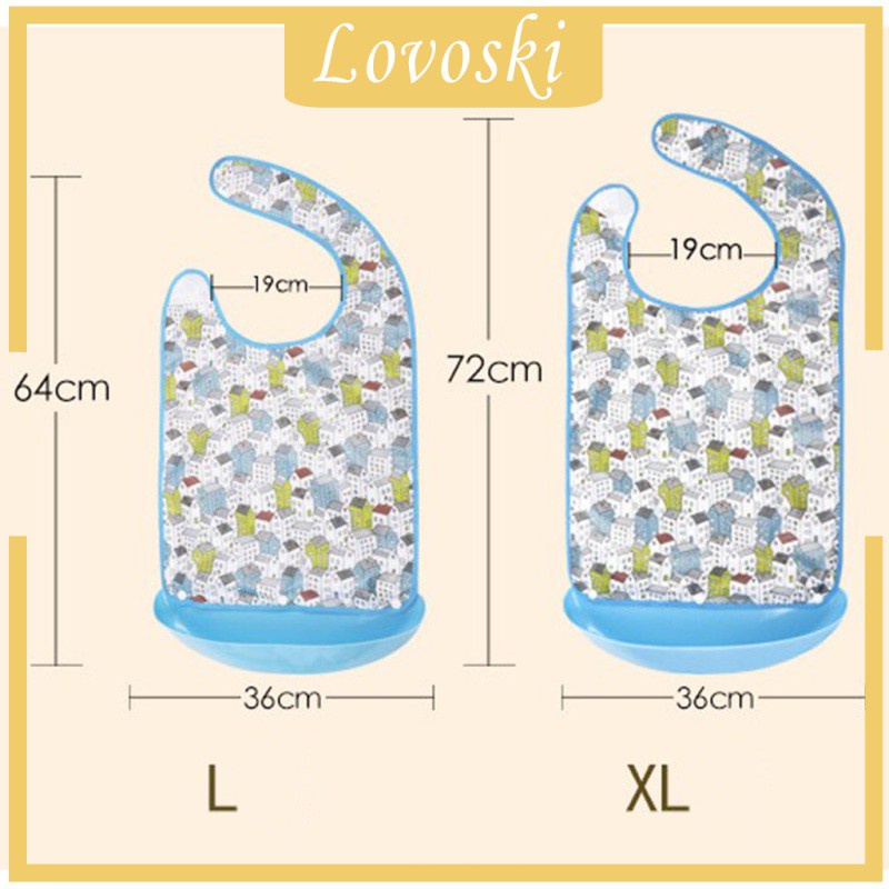 [Lovoski] Yếm Ăn Dáng Dài Cỡ Lớn Có Thể Giặt Tái Sử Dụng Bảo Vệ Thời Gian Ăn