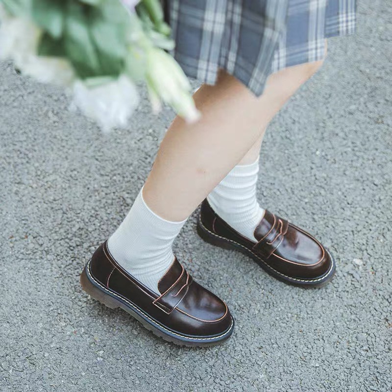 Joshi loafer - Giày da bò nữ phong cách vintage, retro