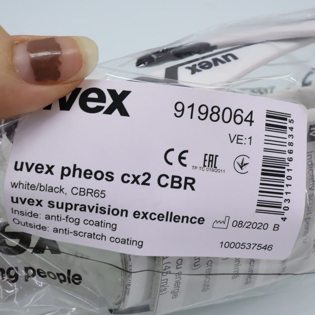 Kính bảo hộ UVEX PHEOS CX2 9198064 kính chống bụi, chống hơi nước trầy xước vượt trội, ngăn chặn tia UV, mắt kính đi xe