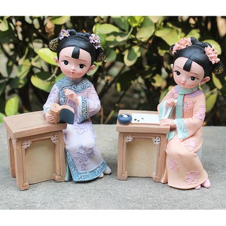🎀BỘ TƯỢNG 4 THIẾU NỮ CẦM KỲ THI HỌA🎀