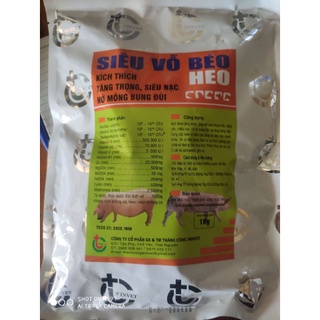 Siêu Vỗ Béo Heo ( 2 trong 1). Bổ sung vitamin, khoáng chất và men tiêu trong 1 sản phẩm.