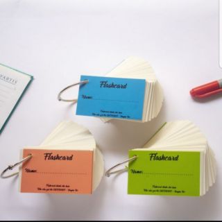 [Freeship từ 50k] 500 thẻ Flashcard trắng dày kèm 5 khuyên - thẻ học tiếng anh