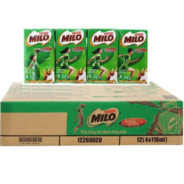 Thùng Milo  48 hộp 110ml/ date mới .