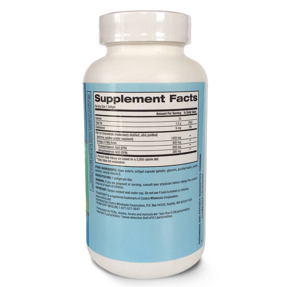 Dầu cá omega 3 trunature triple strength omega3 900mg 200 viên