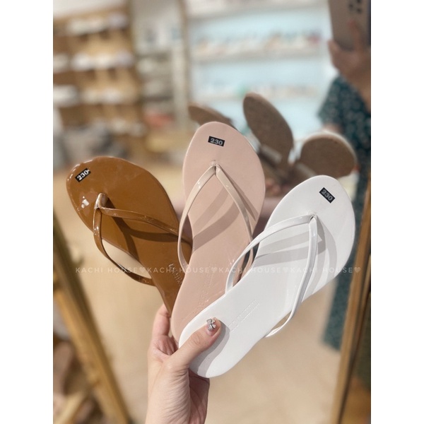 Dép tông xỏ ngón da bóng 153- Kachi House