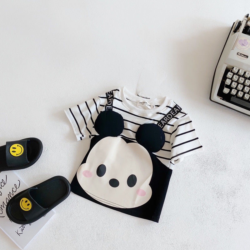 Áo Thun Ngắn Tay Họa Tiết Hoạt Hình Thời Trang Mùa Hè Hàn Quốc Dành Cho Bé Trai 2023