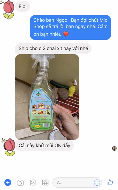 Xịt khử mùi và sát khuẩn Biffaen cực kì tốt