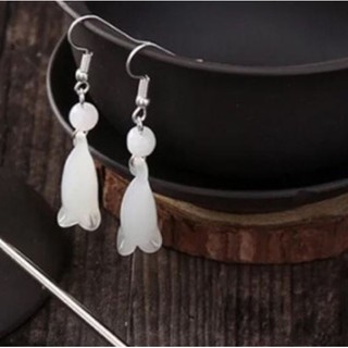 Bông tai Bộ Bộ Kinh Tâm Mộc lan Khuyên tai Hoa ngọc lan thiết kế độc đáo phong cách cổ trang cổ điển