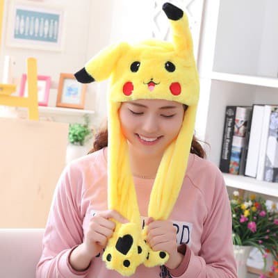 Mũ bóp Tai Thỏ Giật - Nón Vũ Đạo Kpop Bóp Vẫy Tai - Cosplay Siêu Cute