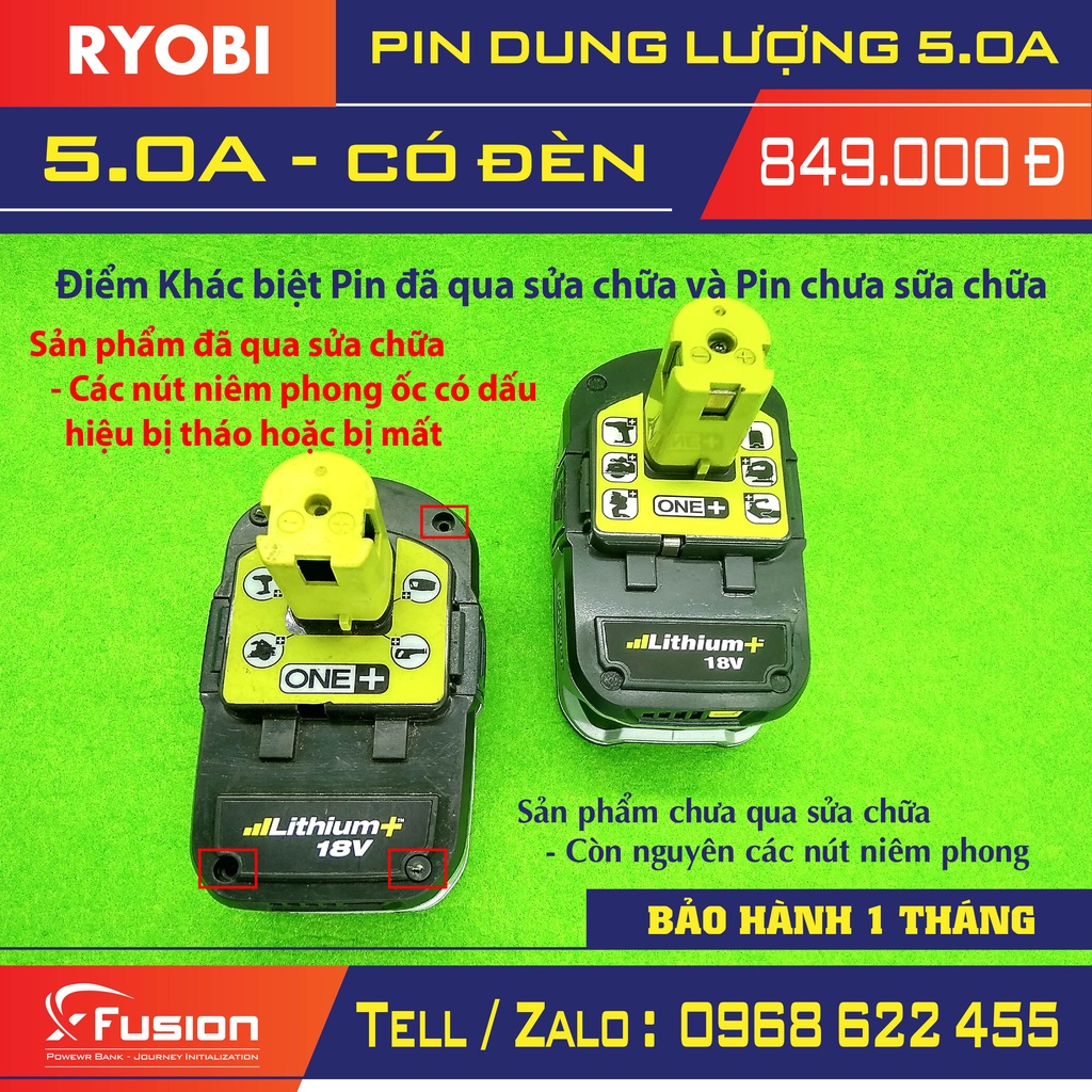 Pin ryobi 5.0