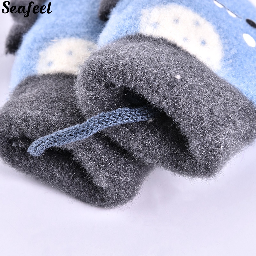 Găng Tay Dệt Kim Hình Thú Hoạt Hình Dễ Thương Cho Bé