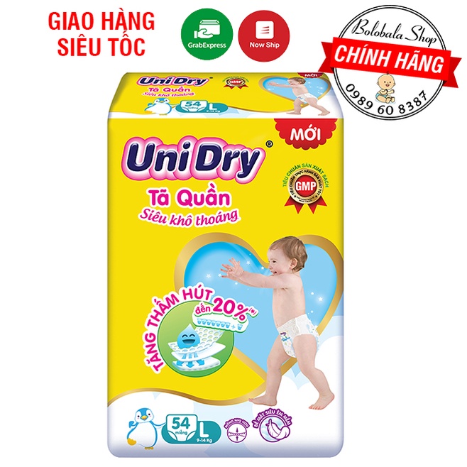 Tã quần Unidry Jumbo M60 L54 XL48 XXL44