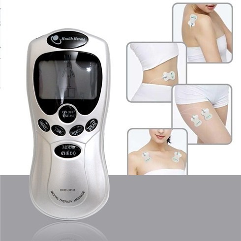 Máy massage trị liệu | máy massage xung điện, giảm nhức mỏi vai gáy| tặng kèm 4 miếng dán + 2 viên PIN - Soleil shop