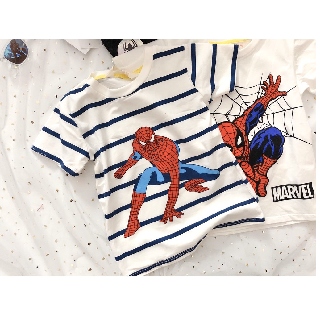 Áo thun cộc tay HM siêu nhân nhện bé trai 2-10 tuổi