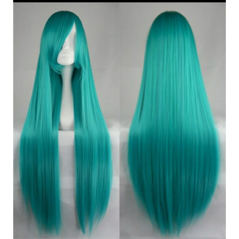 [Sẵn] Wig/tóc giả cơ bản xanh ngọc miku 1m - 100cm tại Miu Cosplay