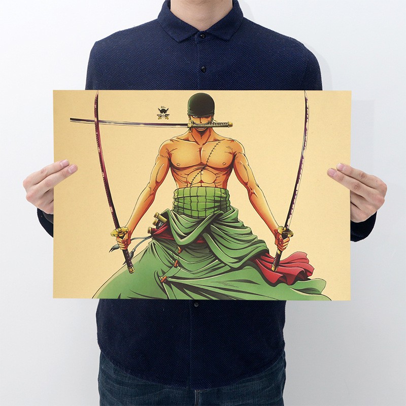 Poster One Piece Dán Tường kích thước 50.5*35cm - Tranh Nhân vật hoạt hình One Piece dùng trang trí nội thất
