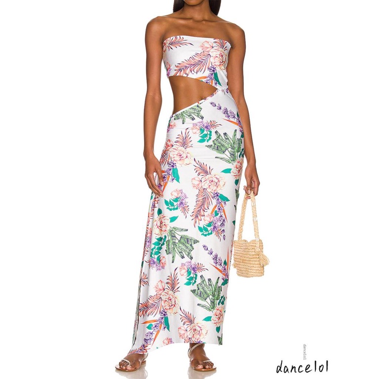 Đầm Dài Không Tay Hở Lưng Quyến Rũ Hợp Thời Trang 1O1