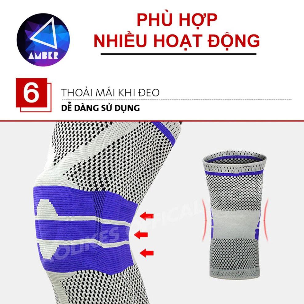 ⚡ HÈ HOT [𝐒𝐀𝐋𝐄 27-3] Đai Bảo Vệ Khớp Gối Amber Đệm Silicon Cao Cấp (1 Đôi) [ XIÊU RẺ] new : new . 2020 . [ NEW 2020]