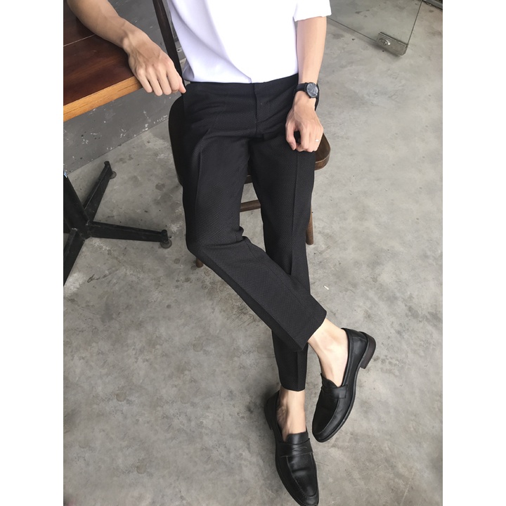 Quần âu nam màu đen cao cấp - phong cách hàn quốc - mặc là ưng