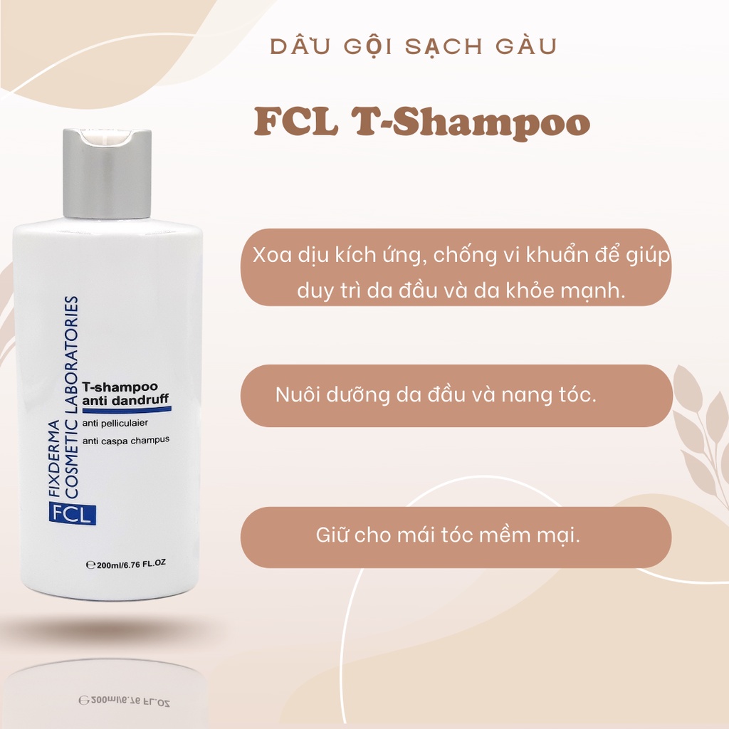 Dầu Gội Sạch Gàu Giảm Ngứa Dưỡng Ẩm FCL T-SHAMPOO 200ml