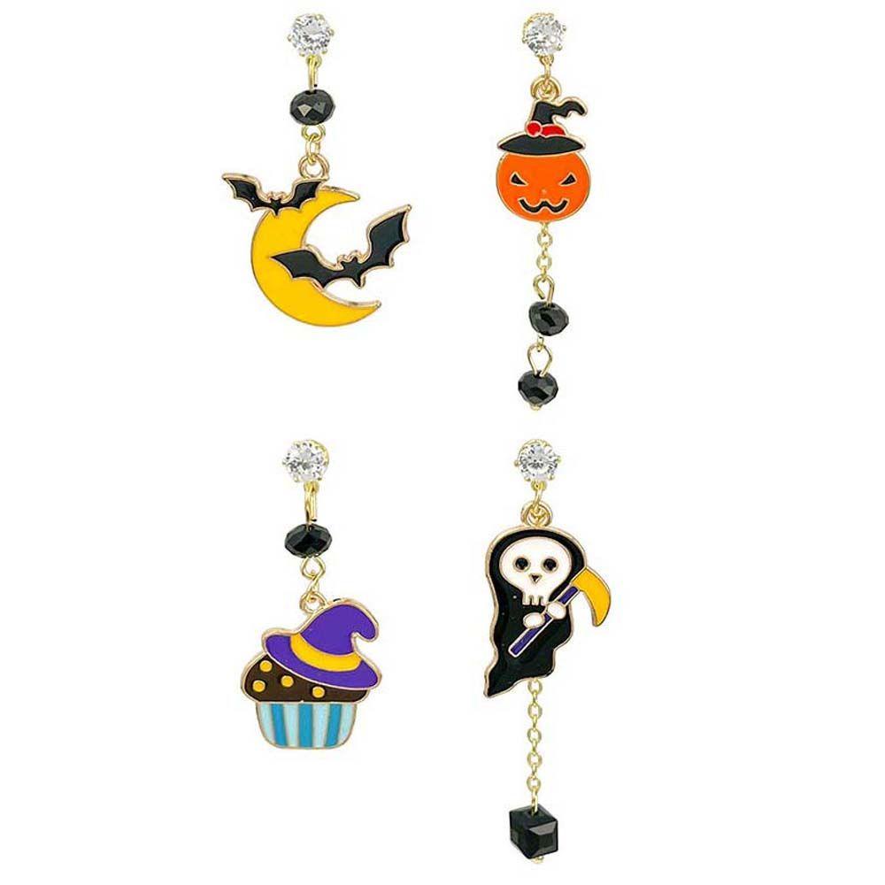 Bông Tai Dáng Dài Hình Ma / Dơi Hoạt Hình Vui Nhộn Hóa Trang Halloween Cho Nữ