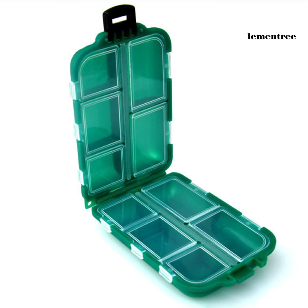 Hộp Đựng Phụ Kiện Câu Cá Mini 10 Ngăn Tiện Dụng