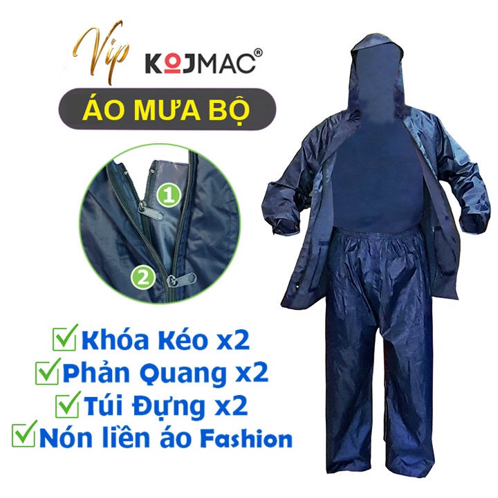 Áo Mưa 1 Người Lớn Dây Khóa Kéo Cao Cấp Đặc Biệt