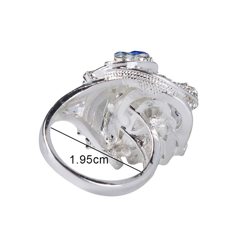 Nhẫn hình chim thiên nga đính ngọc trai phong cách cổ điển