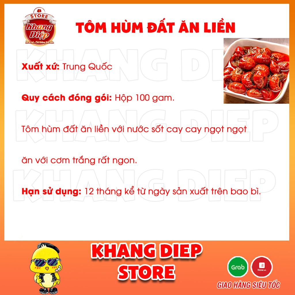 Tôm Hùm Đất hộp 100gam