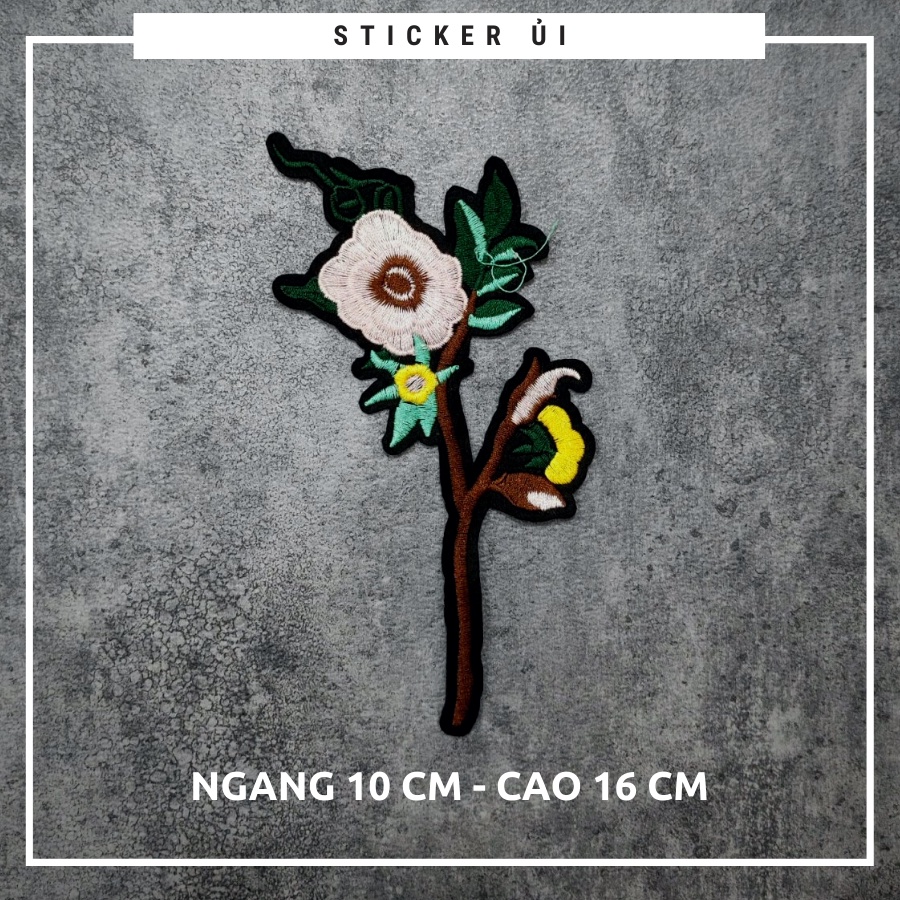 Sticker ủi áo hoa vải thêu cao cấp -DÙNG LÀM BÔNG CÀI ÁO HAY HÌNH ỦI ÁO TRANG TRÍ VÁY, ĐẦM, ÁO DÀI HOẶC LÀM MIẾNG VÁ ÁO