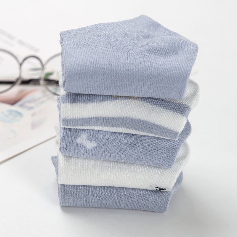Combo 5 đôi tất nam nữ Mivino vớ cổ ngắn thể thao cotton cá tính N2