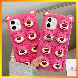Ốp Điện Thoại Silicone In Hình Gấu Âm Nhạc Cho iPhone14 13 i11 12PRO XR i7 i8Plus XS MAX SE2