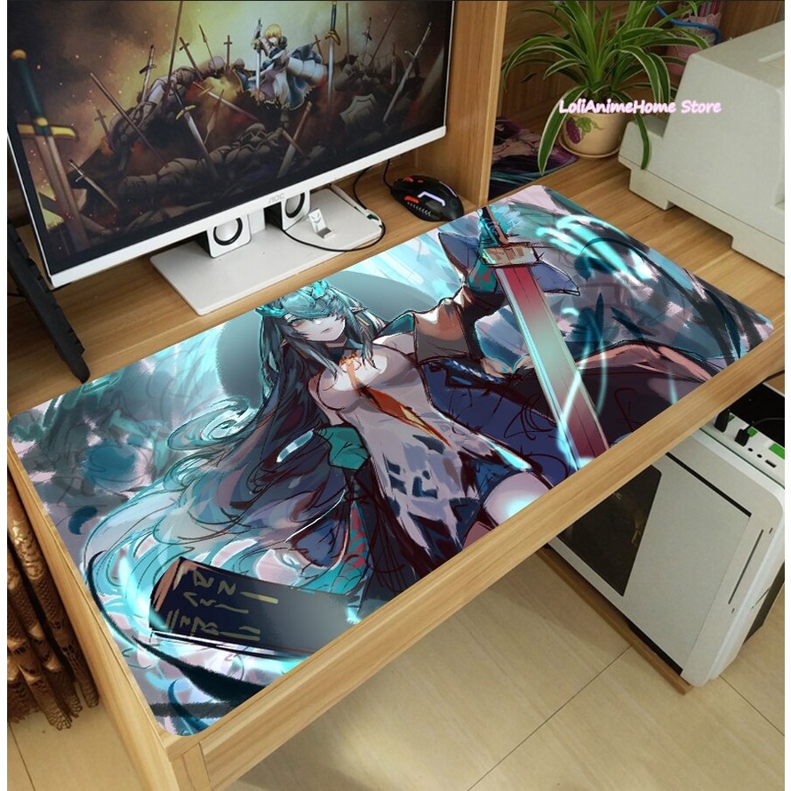 Tấm Lót Chuột Và Bàn Phím Máy Tính Dày In Hình anime arknights dusk nian mizuki 2022