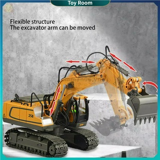 Có thể bán buôn Tỉ Lệ 1:20 Điều Khiển Từ Xa Máy Xúc Xây Dựng Kéo Nhạc Nhẹ 11 Kênh 2.4Ghz RC Đồ Chơi ToyRoom Hàng giao ngay