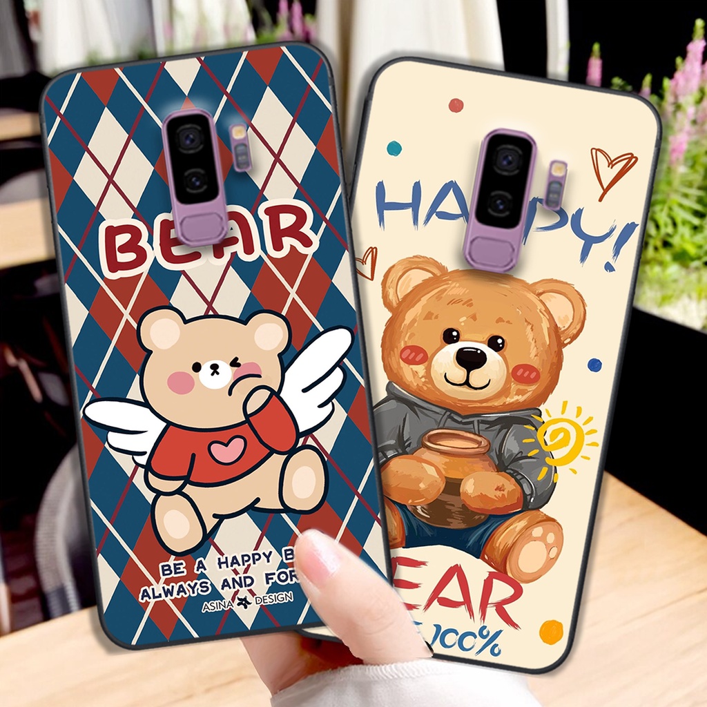 Ốp lưng Samsung S9 / S9 Plus / S9+ in hình cute, chú gấu thể thao tinh nghịch cực đáng yêu