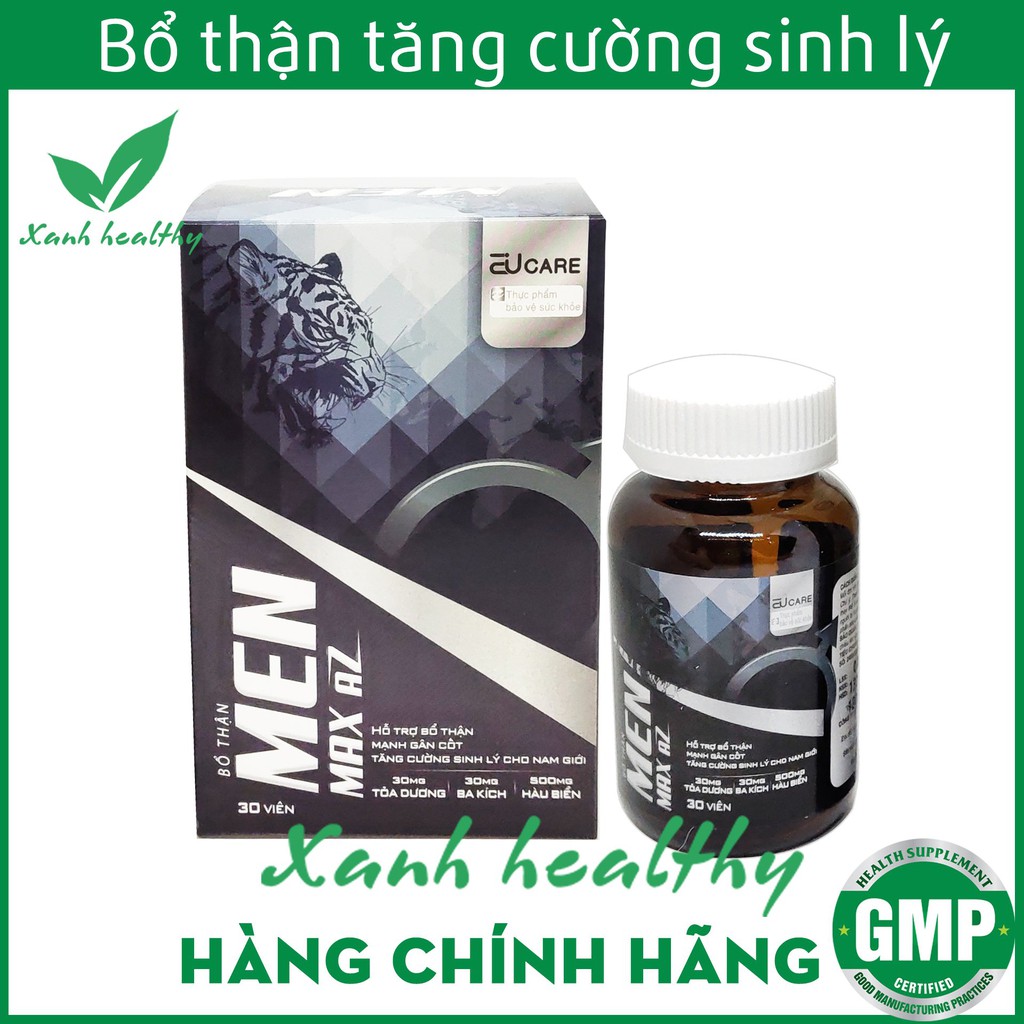 Bổ thận nam MEN MAX AZ- Thành phần từ Hàu biển, ba kích, tỏa dương giúp tăng cường sinh lý nam giới hiệu quả- hộp 30 vên