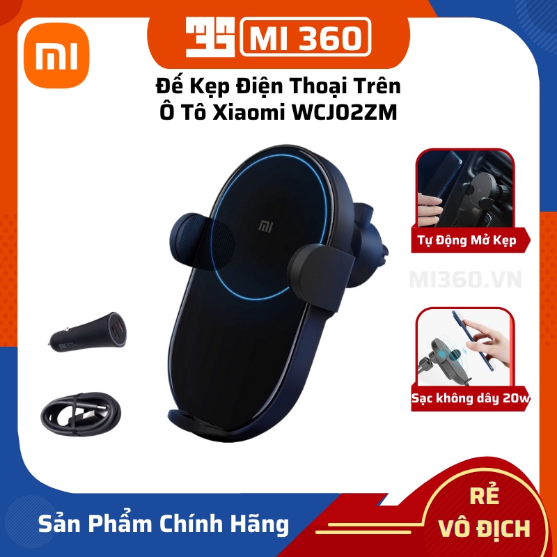 Đế Kẹp Điện Thoại Trên Ô Tô Xiaomi WCJ02ZM/ WCJ10ZM✅ Kiêm Sạc Không Dây 20W✅ Kẹp Tự Động Công Suất 20W✅ Hàng Chính Hãng