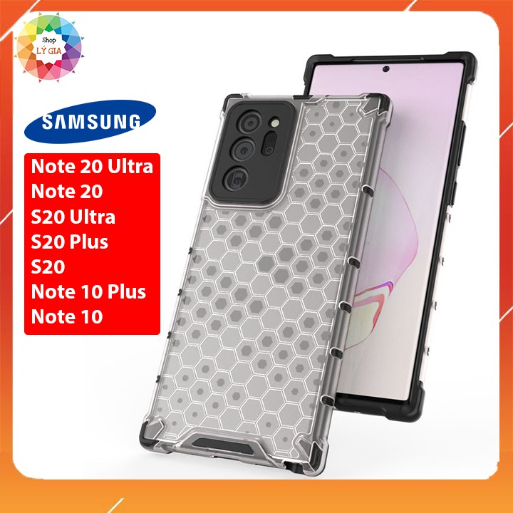 Ốp lưng chống sốc tổ ong cho Note 20 Ultra/Note 10 Plus/S22 /S21/S20/S10