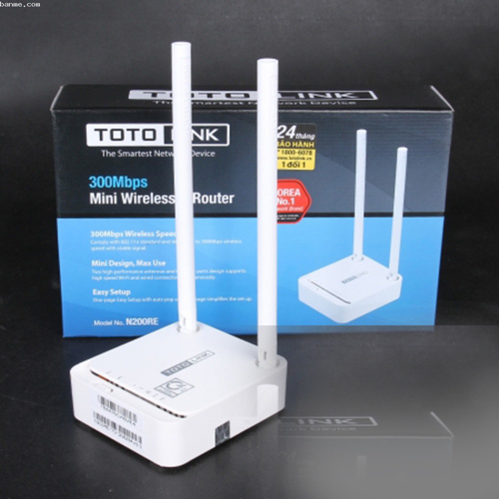 Bộ phát wifi Totolink N200RE_V5 chuẩn N  - router chế độ hoạt động Repeater, AP dành cho căn hộ