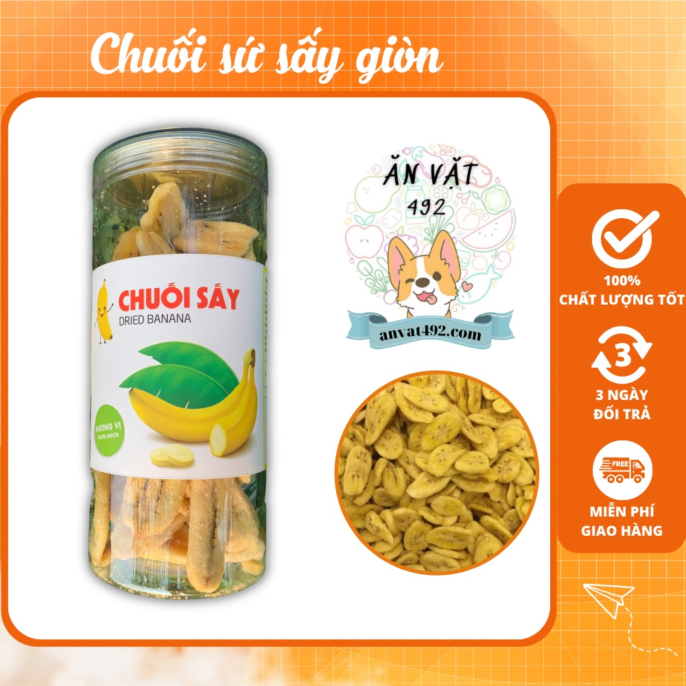 Chuối Sứ Sấy Giòn 250g - Ăn vặt 492