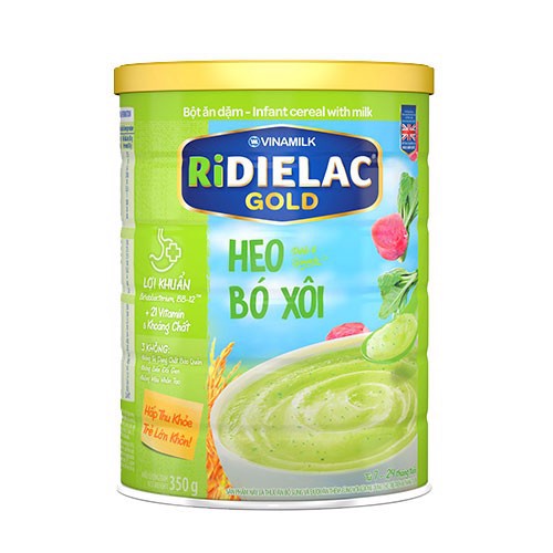 Bột Ăn Dặm Ridielac Gold Vinamilk Đủ Vị Lon 350g