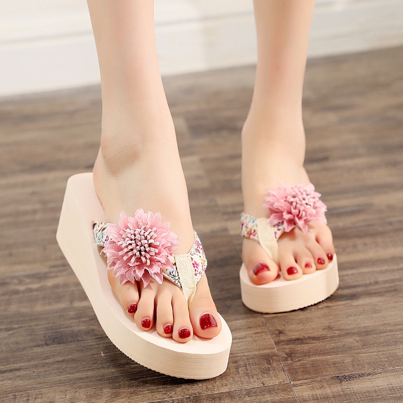 Dép Xỏ Ngón In Hoa Thời Trang Nữ